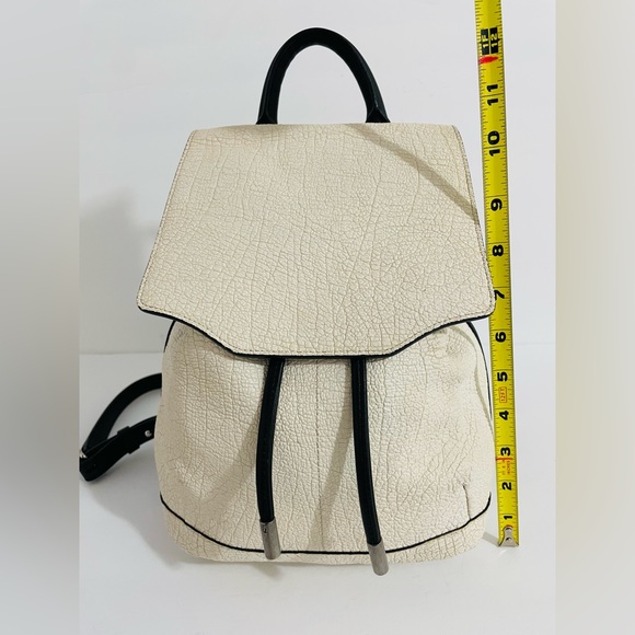 Rag & Bone Mini Pilot Drawstring Lamb Leather  Backpack White Bag - Picture 12 of 16